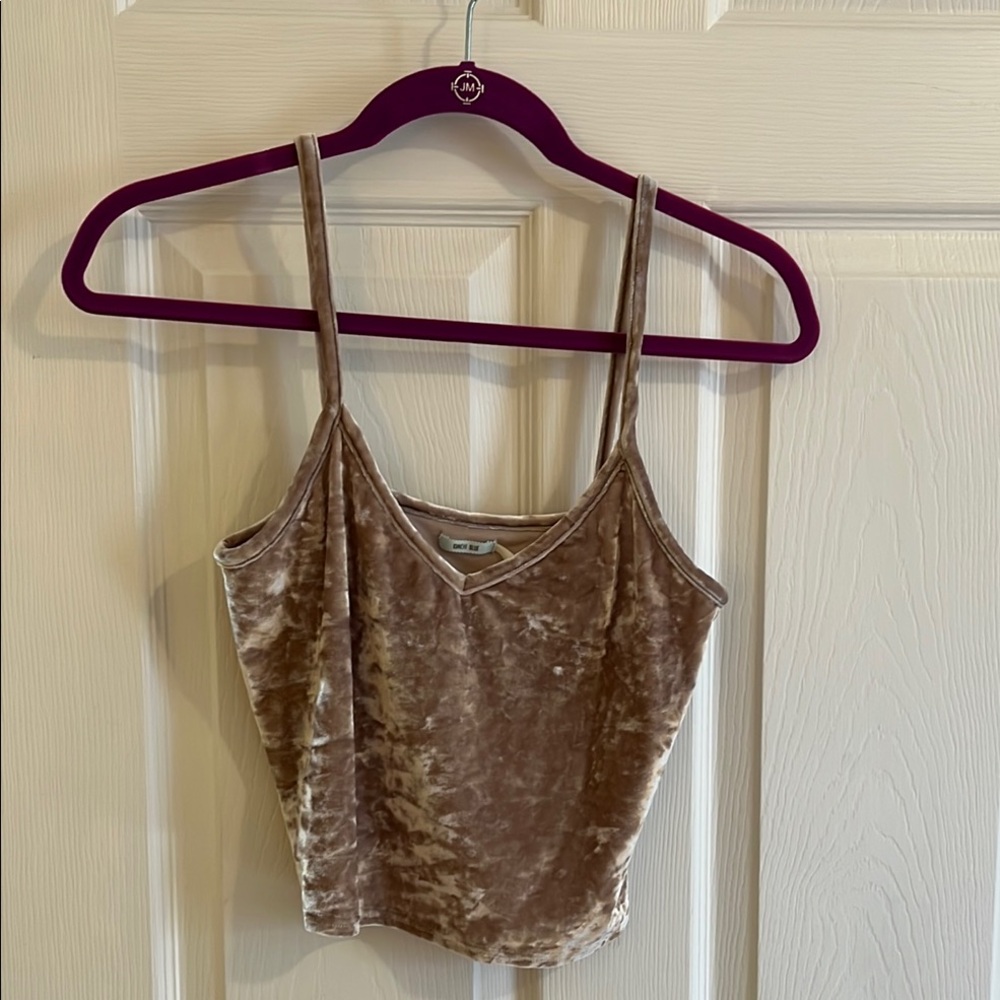 Kimchi Blue Tan Fitted Crop Camisole size medium